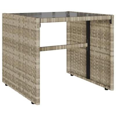 4-delige Loungeset met kussens poly rattan lichtgrijs 4-delige Loungeset met kussens poly rattan lichtgrijs