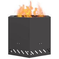 Vuurkorf Zwart 58 x 58 x 51 cm Koudgewalst staal - thumbnail