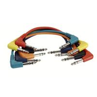 DAP FL42 set van 6 patchkabels stereo haaks-haaks 90cm - thumbnail