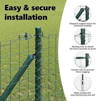 VidaXL Hek met paal groen 1,2 x 10 m staal en pvc