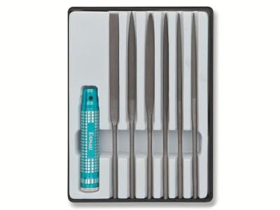 Donau Elektronik M60 Profiline Needle Files Set 7 stuks met metalen houder Lengte 160 mm 1 stuk(s)
