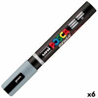 Markeerstift BRUSH POSCA PC-5BR Grijs (6 Stuks) - thumbnail