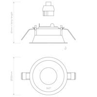 Astro - Minima Slimline Round Adjustable Fire-Rated inbouwplafondlamp - thumbnail