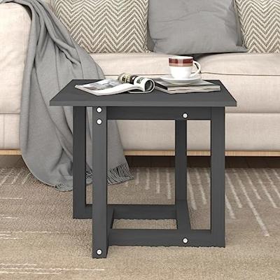 Salontafel 50x50x45 cm massief grenenhout grijs