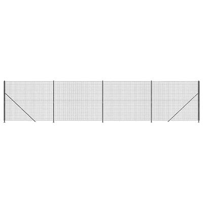 Draadgaashek met flens 1,8x10 m antracietkleurig