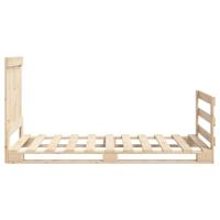 Bedframe met hoofdbord massief grenenhout 100x200 cm - thumbnail