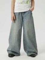 NAME IT wijde skater jeans voor meisjes van gerecycled katoen jeansblauw - thumbnail