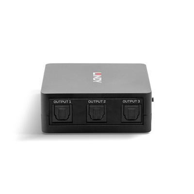 LINDY 70480 3 poorten Toslink-splitter Zwart