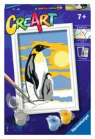 Ravensburger creart schilderen op nummer - pinguïn familie - thumbnail