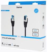 Hama NETWERKKABEL, CAT-6A, 10 GBIT/S, S/FTP AFGESCHERMD, 10,00 M Kabel Zwart - thumbnail