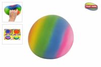 Anti stress rainbow sqeeze bal 16cm - thumbnail