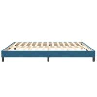 Boxspring zonder matras fluweel donkerblauw 200x210 cm - thumbnail