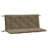 VidaXL Tuinbankkussens 2 st 120x50x7 cm stof gemêleerd taupe - thumbnail