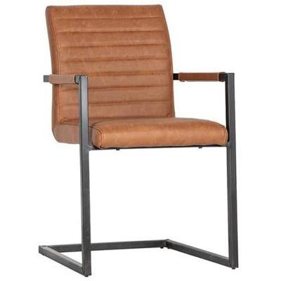 WOOOD Eetkamerstoel 'Bas' kleur Cognac WOOOD Eetkamerstoel 'Bas' kleur Cognac