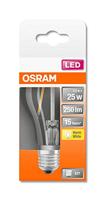 OSRAM HOMELIGHTING 4058075434165 LED-lamp Energielabel F (A - G) E27 Peer 2.5 W = 25 W Warmwit (Ø x l) 60 mm x 105 mm 1 stuk(s) - thumbnail