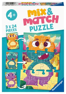 Ravensburger puzzel Schattige dino's 3x24 stukjes