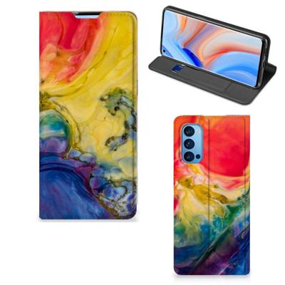 Bookcase OPPO Reno4 Pro 5G Watercolor Dark Bookcase OPPO Reno4 Pro 5G Watercolor Dark