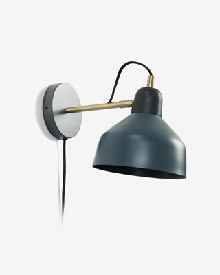 Kave Home Wandlamp 'Olimpia' kleur Petrolblauw