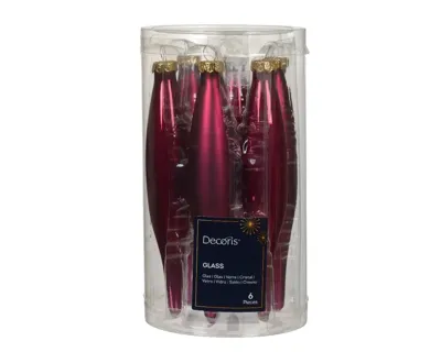 Decoris kerstballen Ijspegel glas 6st granaatappel 15cm Decoris kerstballen Ijspegel glas 6st granaatappel 15cm