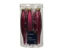 Decoris kerstballen Ijspegel glas 6st granaatappel 15cm - thumbnail