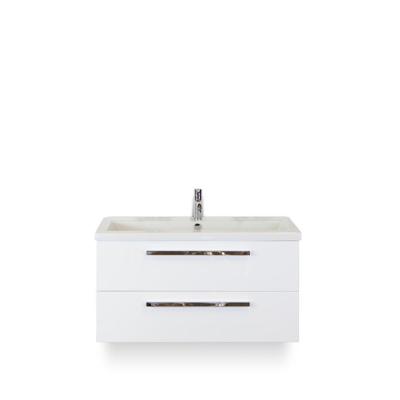 Seville Badmeubelset 100 cm - Wit Hoogglans - Wastafel Djazz 1 kraangat