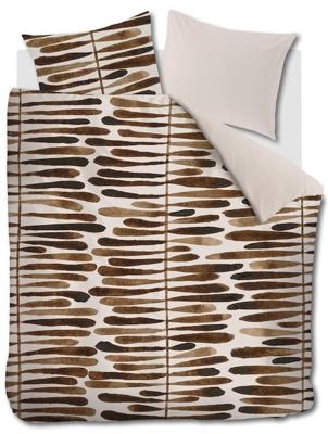 VT wonen VTwonen dekbedovertrek Botanic Stripe Terra 200x200/220 cm