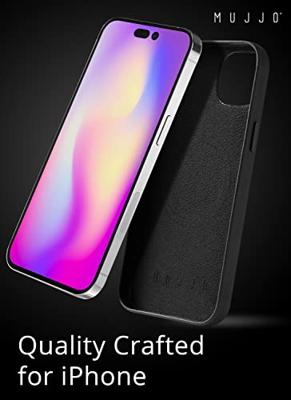 Mujjo Leather Case met MagSafe iPhone 14 / 15 Plus zwart