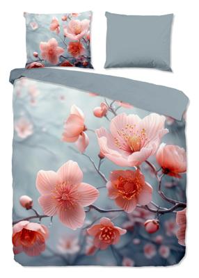 Good Morning Dekbedovertrek "bloemen" - Grijs - (200x200/220 cm) - Katoen Good Morning Dekbedovertrek "bloemen" - Grijs - (200x200/220 cm) - Katoen