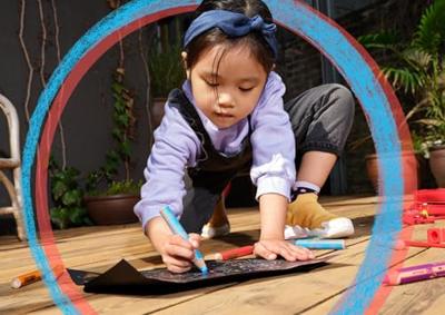 Kleurpotloden STABILO 880 woody 3 in 1 multitalent pastel lila | 5 stuks