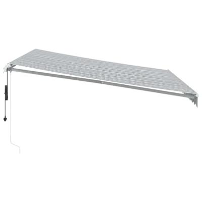 Luifel automatisch uittrekbaar 400x350 cm antraciet en wit