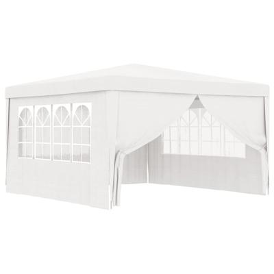 Partytent met zijwanden professioneel 90 g/m 4x4 m wit Partytent met zijwanden professioneel 90 g/m 4x4 m wit