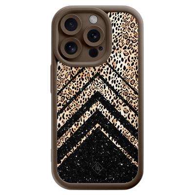 iPhone 13 Pro bruine case - Luipaard chevron iPhone 13 Pro bruine case - Luipaard chevron