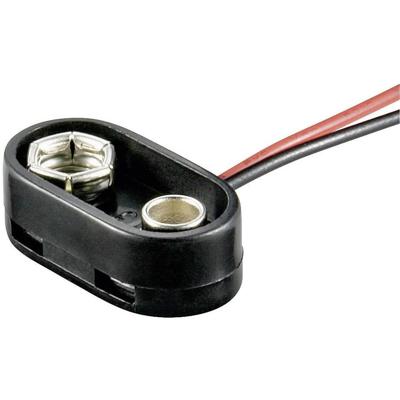 Goobay 10882 Batterijclip Aantal cellen: 1 9V (blok) Drukknopaansluiting (l x b x h) 26 x 13 x 8 mm