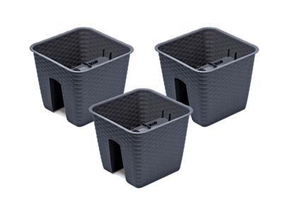 Prosperplast 3 railing bloempotten (Vierkant, Antraciet, 27,2 x 27,2 x 22,5 cm) Prosperplast 3 railing bloempotten (Vierkant, Antraciet, 27,2 x 27,2 x 22,5 cm)