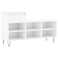 VidaXL Schoenenkast 102x36x60 cm bewerkt hout hoogglans wit - thumbnail