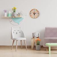 BRESSER JUNIOR wandklok voor kinderen (oranje) - thumbnail