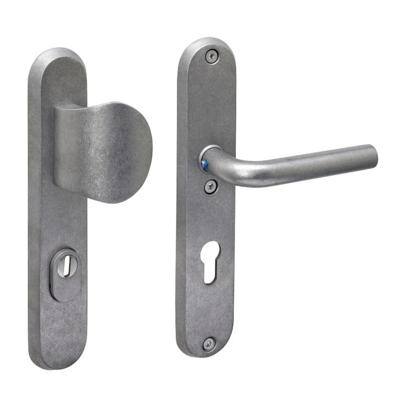 Intersteel Veiligheidsbeslag SKG3 PC72 Ovaal 250x50mm Greep/kruk RVS Getrommeld