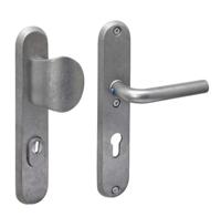 Intersteel Veiligheidsbeslag SKG3 PC72 Ovaal 250x50mm Greep/kruk RVS Getrommeld - thumbnail