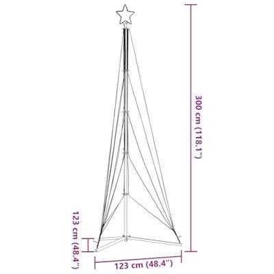 VidaXL Led-kerstboom 525 leds kleurrijk 302 cm