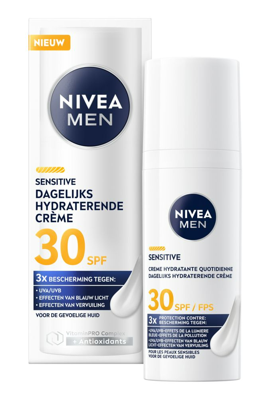 Nivea Men Sensitive Dagelijks Hydraterende Crème SPF30 Nivea Men Sensitive Dagelijks Hydraterende Crème SPF30