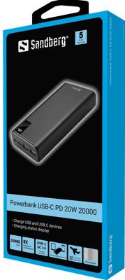 Sandberg 420-59 powerbank 20000 mAh Zwart