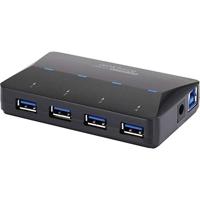 Renkforce USB 3.2 Gen 1-hub 4 + 1 poorten Met snellaadpoort, Met status-LEDs Zwart - thumbnail