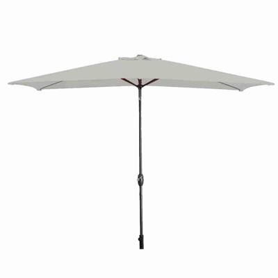 Marbueno Parasol Staal 8 Spaken 200x300 cm Polyester Wit Tuin, Zwembad, Terras