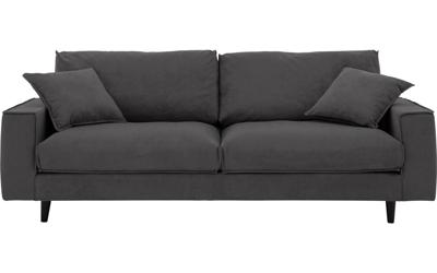 Goossens Bank Jonas grijs, stof, 3,5-zits, urban industrieel