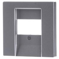 Busch-Jaeger 2CKA001710A3659 TAE-contactdoos Afdekking Witaluminium (RAL 9006), Aluminium 1 stuk(s) - thumbnail