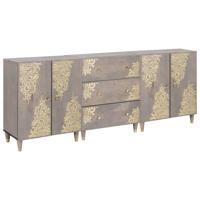 Badkamerkastenset met lade 3 pcs Grijs en Goud 180 x 33 x 75 cm - thumbnail