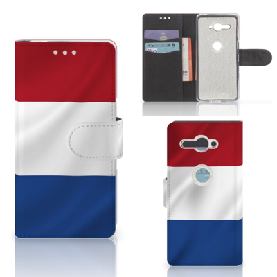 Sony Xperia XZ2 Compact Bookstyle Case Nederlandse Vlag Sony Xperia XZ2 Compact Bookstyle Case Nederlandse Vlag