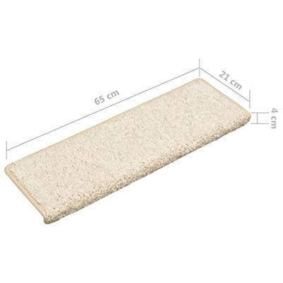 VidaXL Trapmatten 10 st 65x21x4 cm wit rechthoekige rand VidaXL Trapmatten 10 st 65x21x4 cm wit rechthoekige rand