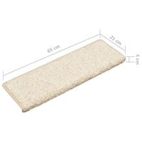 VidaXL Trapmatten 10 st 65x21x4 cm wit rechthoekige rand - thumbnail