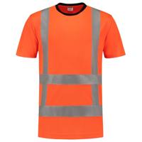Tricorp 103005 T-shirt RWS Birdseye - fluor orange - maat L - thumbnail